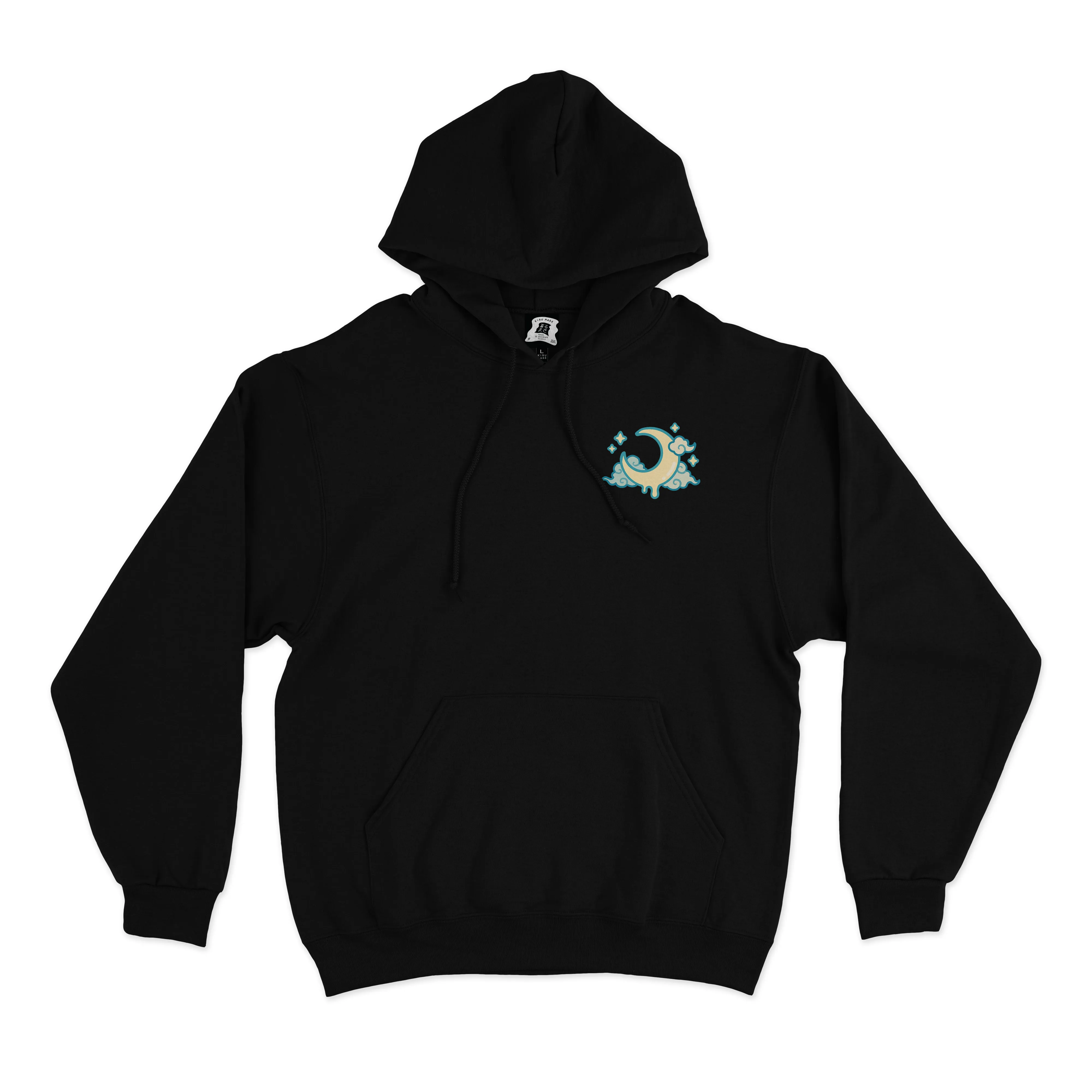 "Whale Window" Basic Hoodie White/Black
