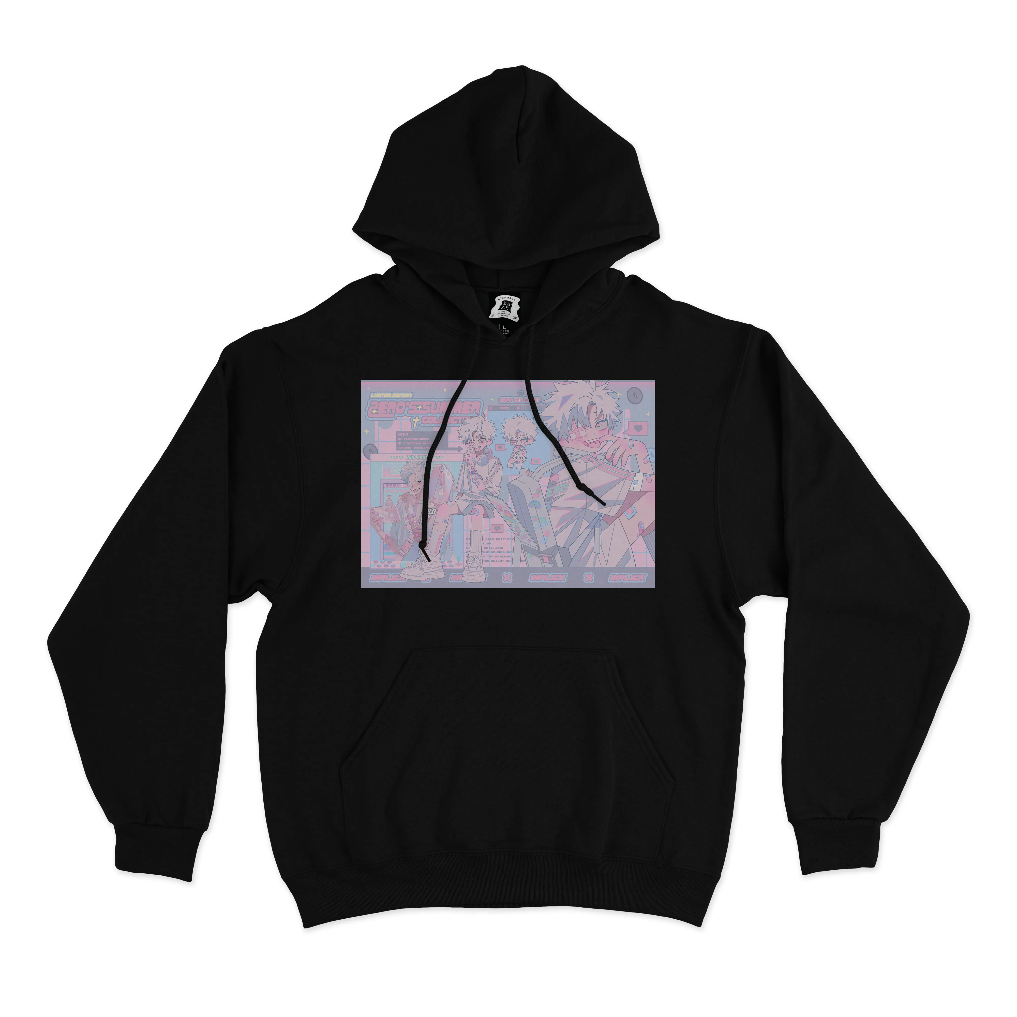"Zero" Basic Hoodie White/Black
