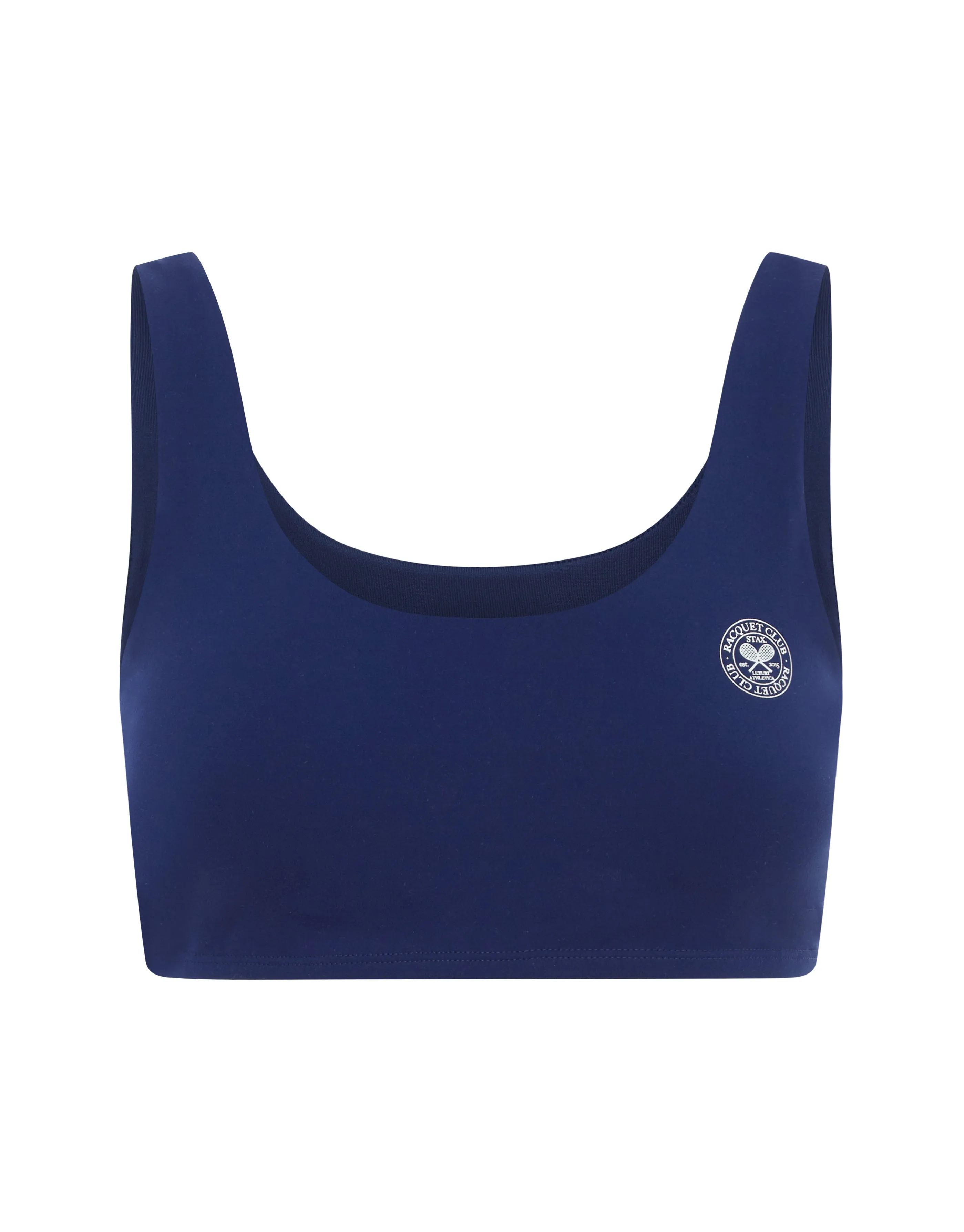 Racquet Club Scoop Crop - Navy