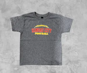 READY TO SHIP - Basic Kansas City Football Grey Tee (FINAL SALE)