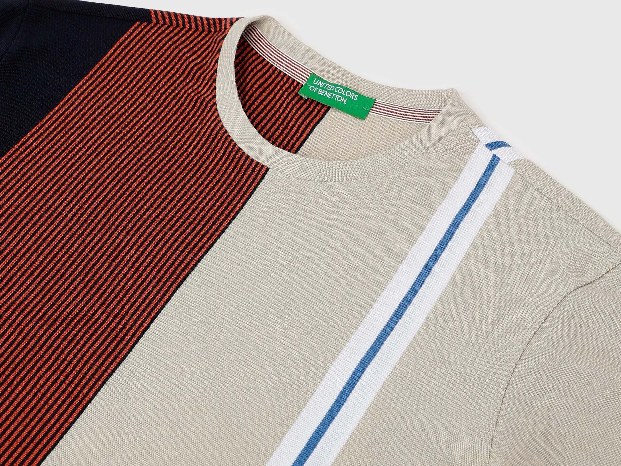 Regular Fit Round Neck Striped T-Shirts