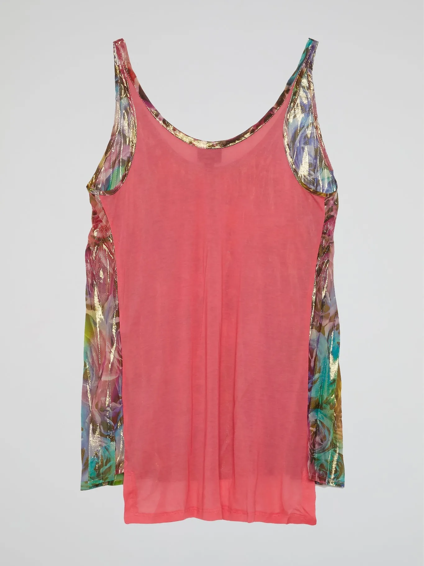 Rose Print Pleated Sleeveless Top