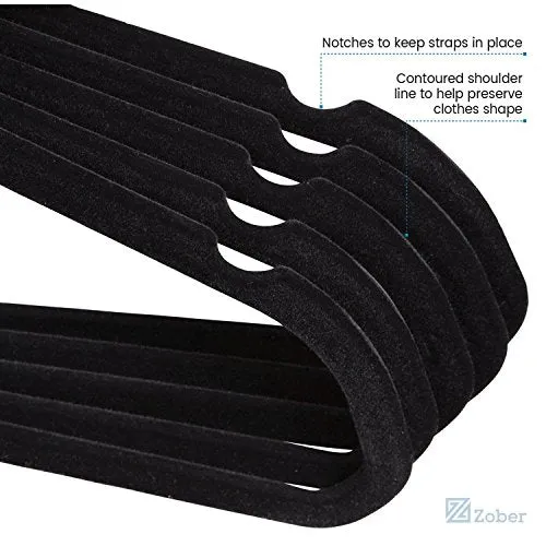 Rynx | 30 Pack: Premium Quality Space-Saving Velvet Durable Clothes Hangers
