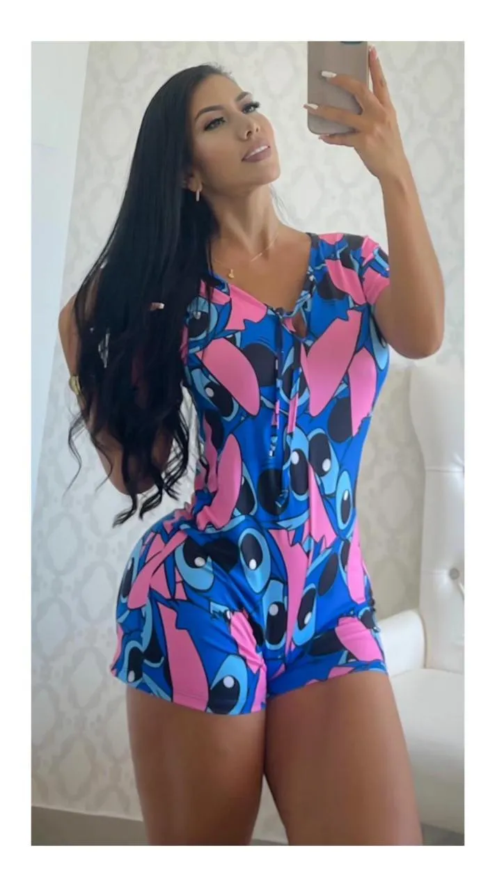 Sexy printed slim bodysuit（AY1441）