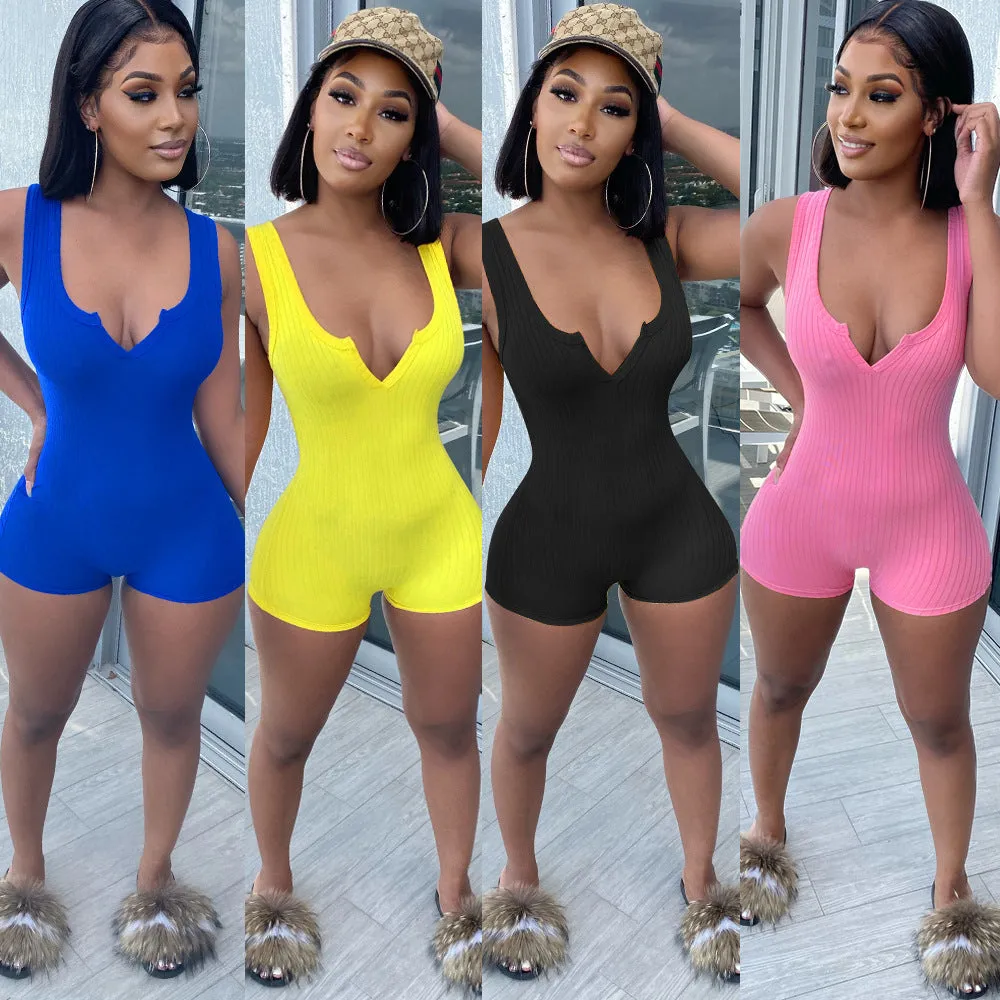 Sexy V-neck tank top jumpsuit AY1101