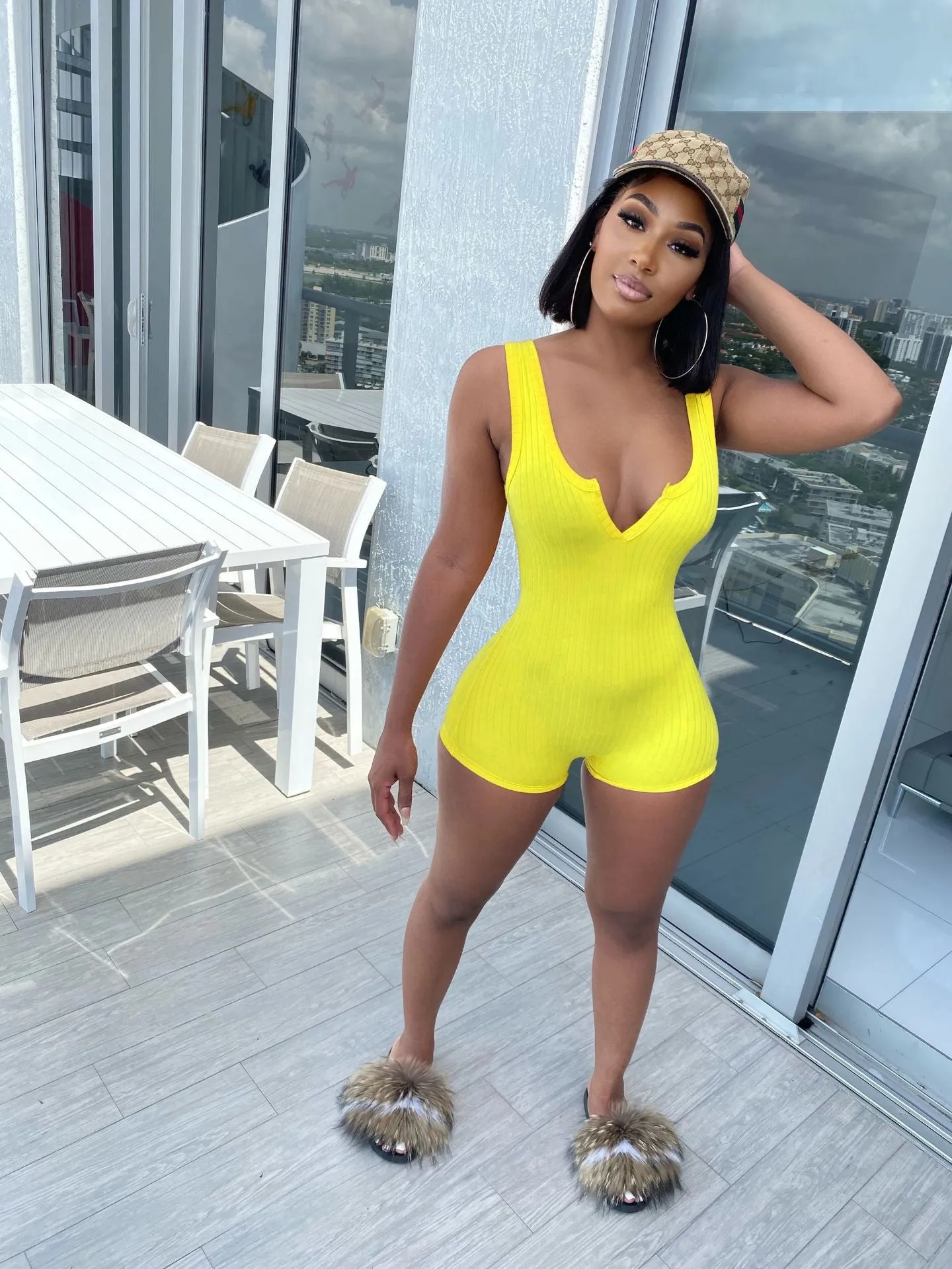 Sexy V-neck tank top jumpsuit AY1101