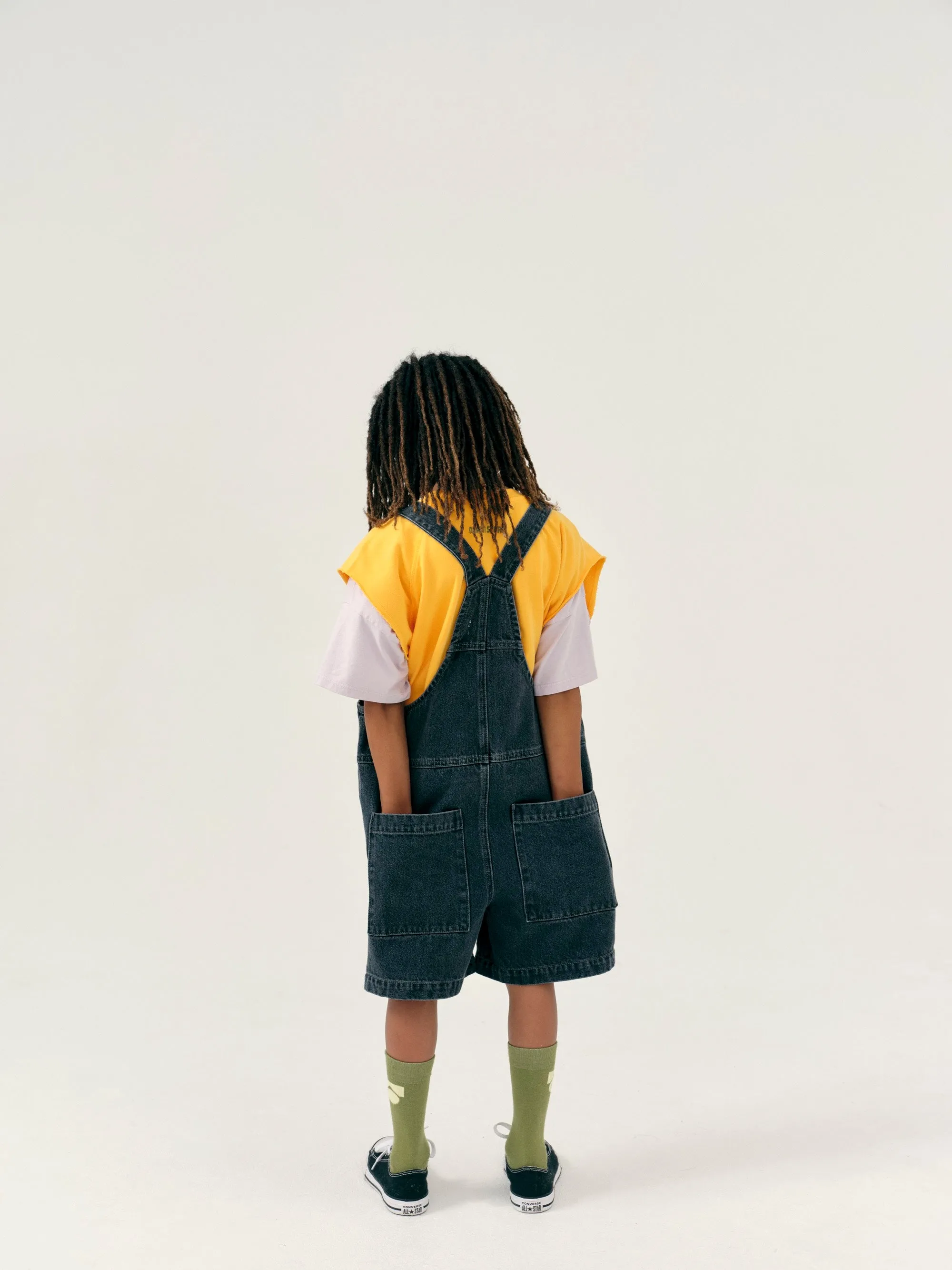 Short Dungaree - Washed Black