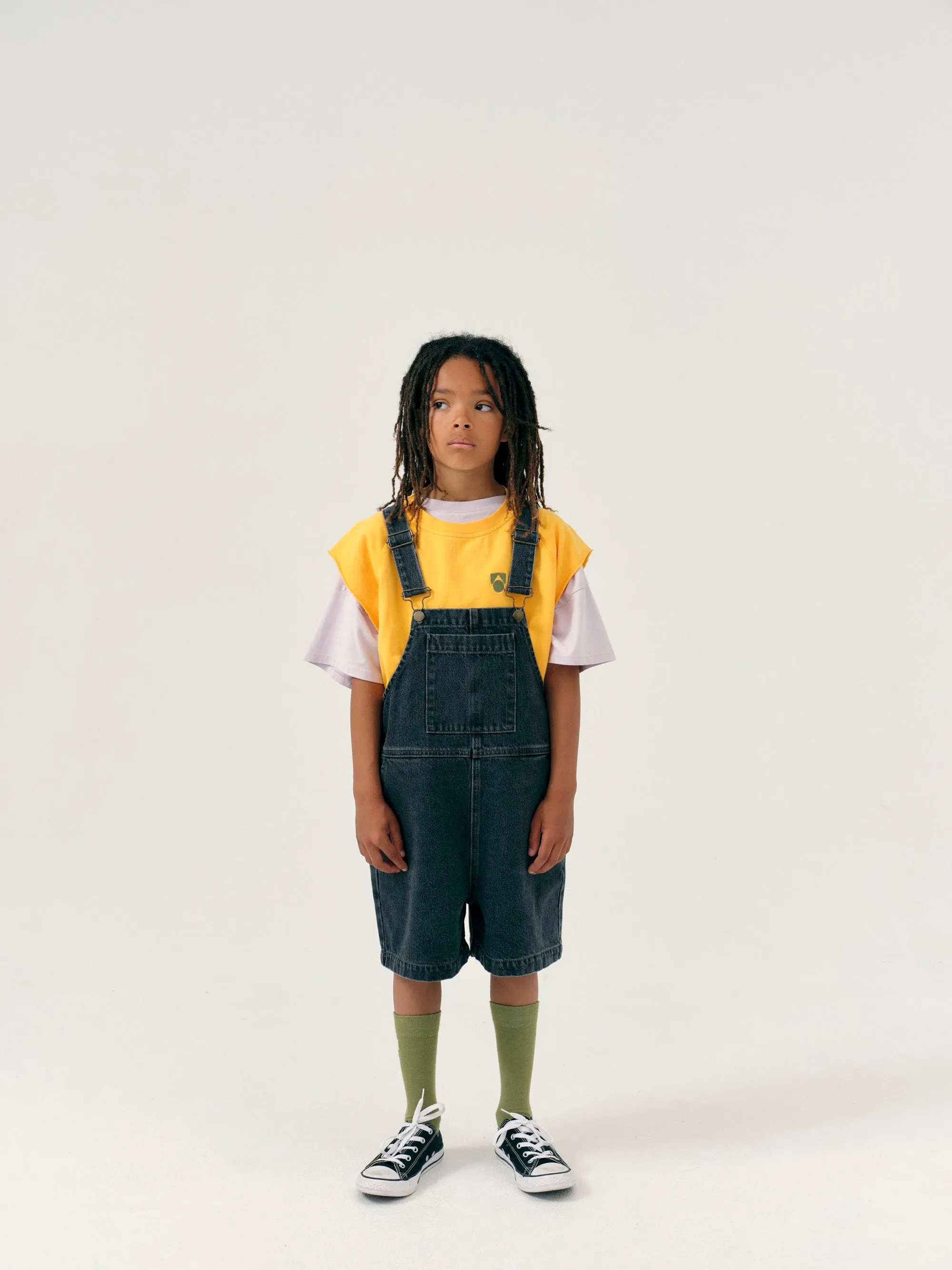 Short Dungaree - Washed Black