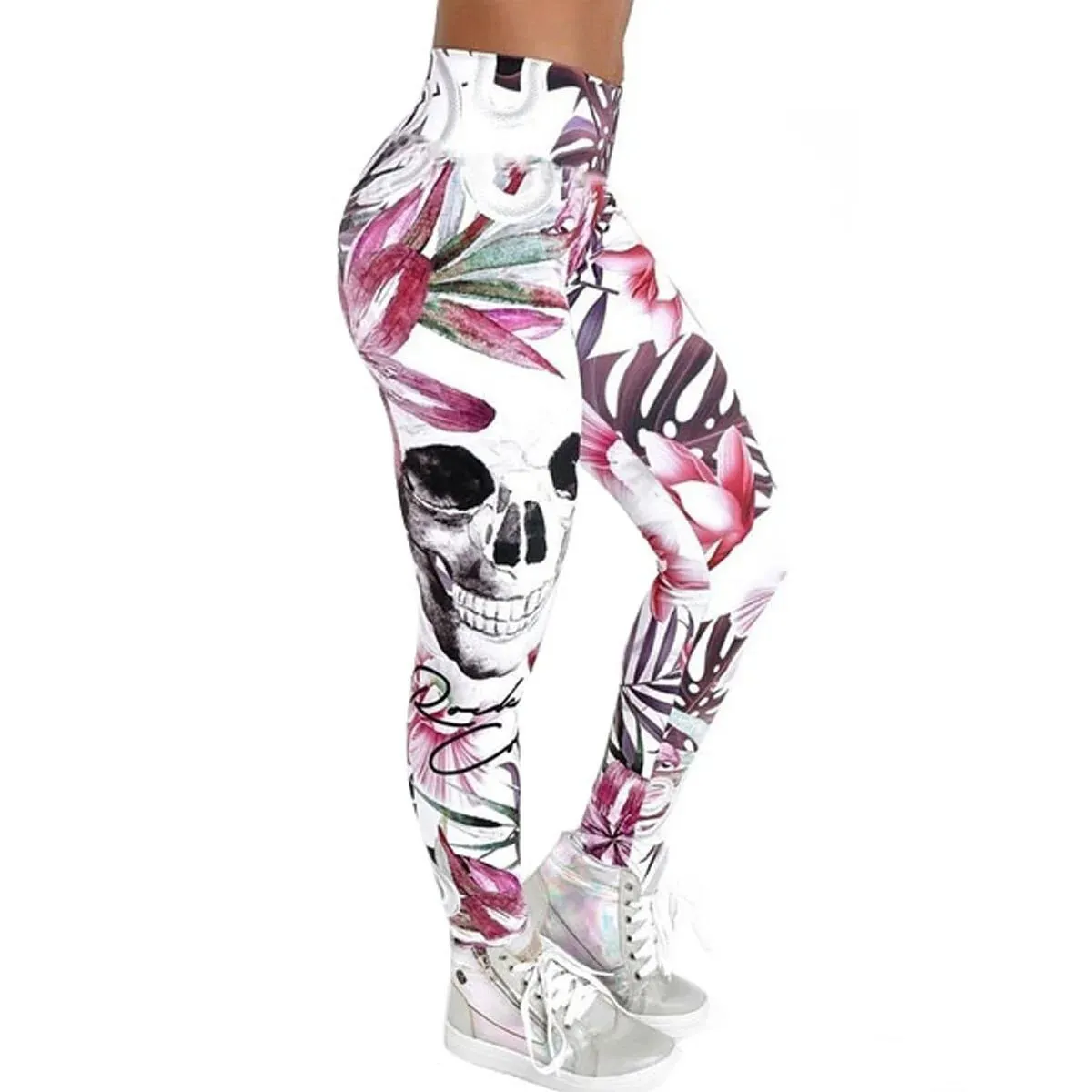 Skull Artwork Printed Leggings