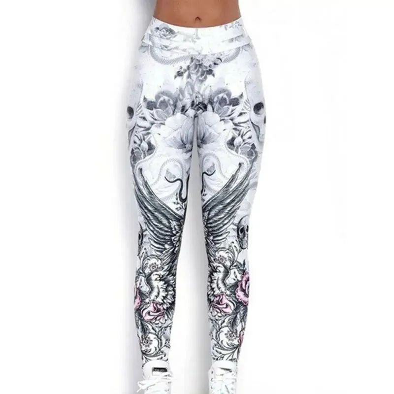 Skull Artwork Printed Leggings