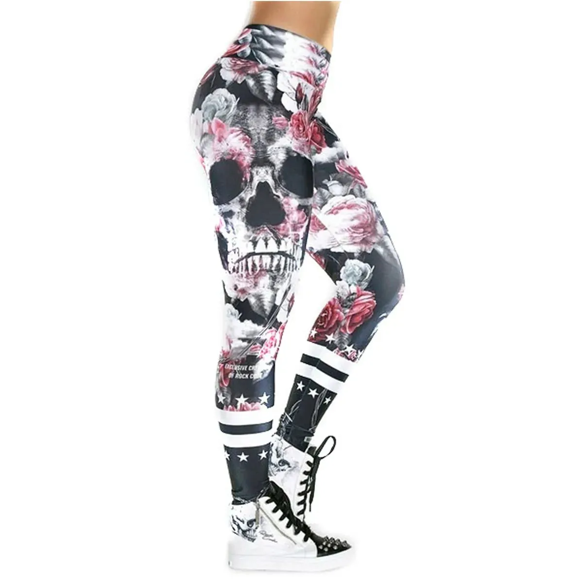 Skull Artwork Printed Leggings