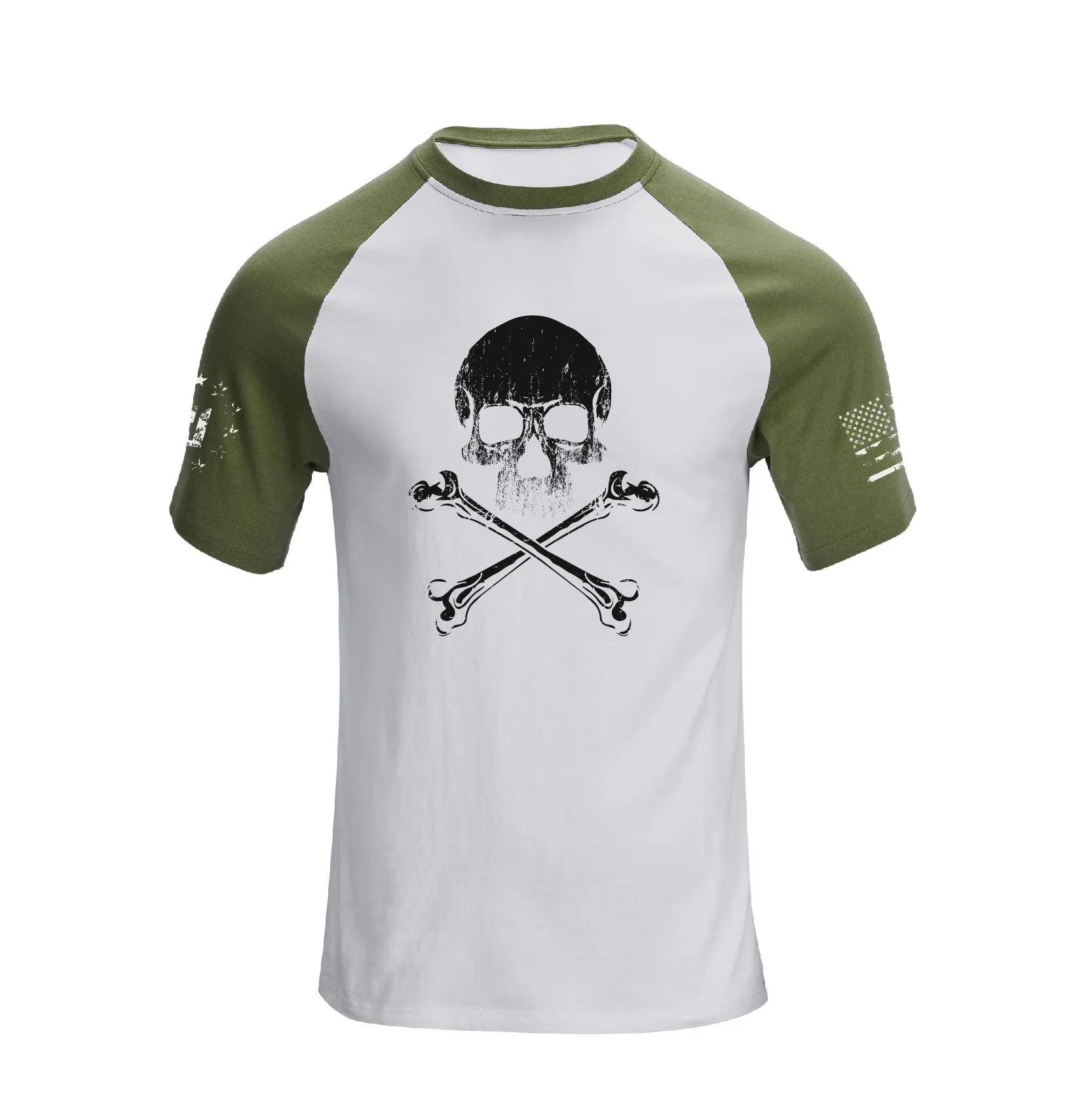 SKULL RAGLAN GRAPHIC TEE