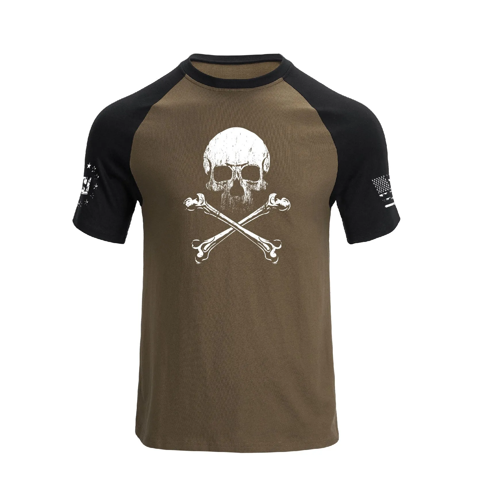 SKULL RAGLAN GRAPHIC TEE