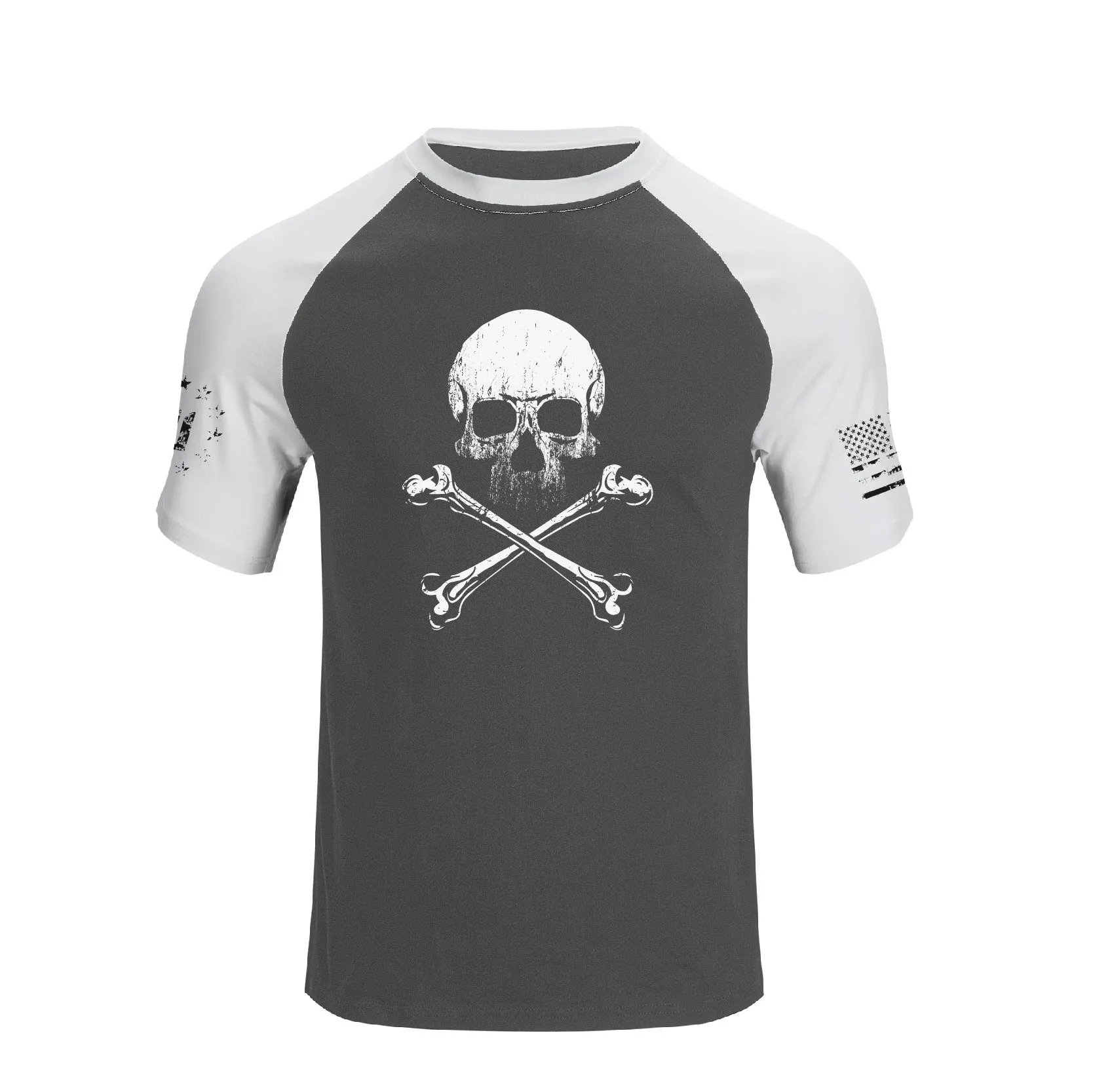 SKULL RAGLAN GRAPHIC TEE