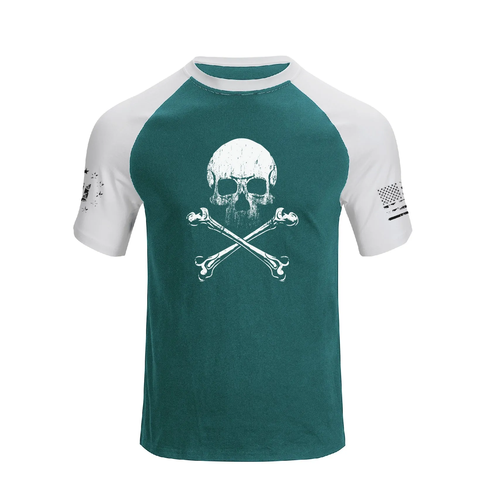 SKULL RAGLAN GRAPHIC TEE