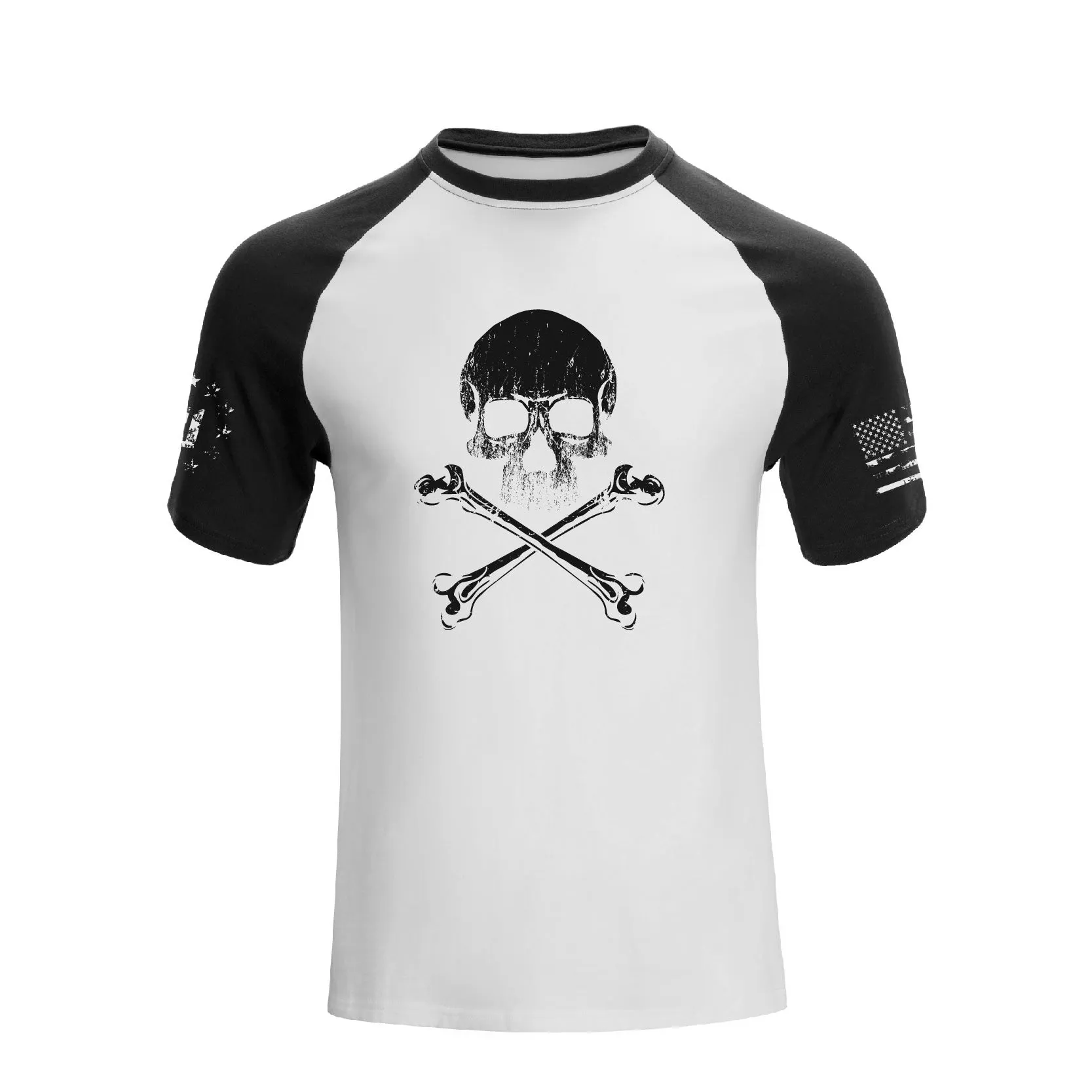 SKULL RAGLAN GRAPHIC TEE