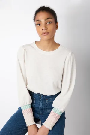 Sophia Cotton Slub Top - White