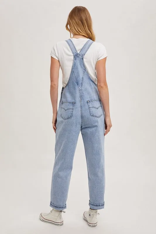 Southi Denim Straight Leg Overalls