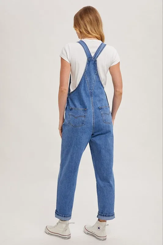 Southi Denim Straight Leg Overalls