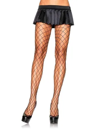 Spandex Diamond Net Tights Black