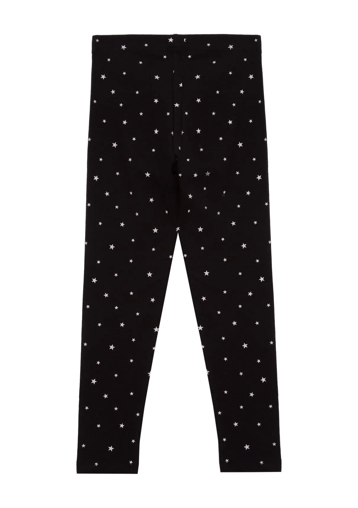 Stars Printed Black Leggings