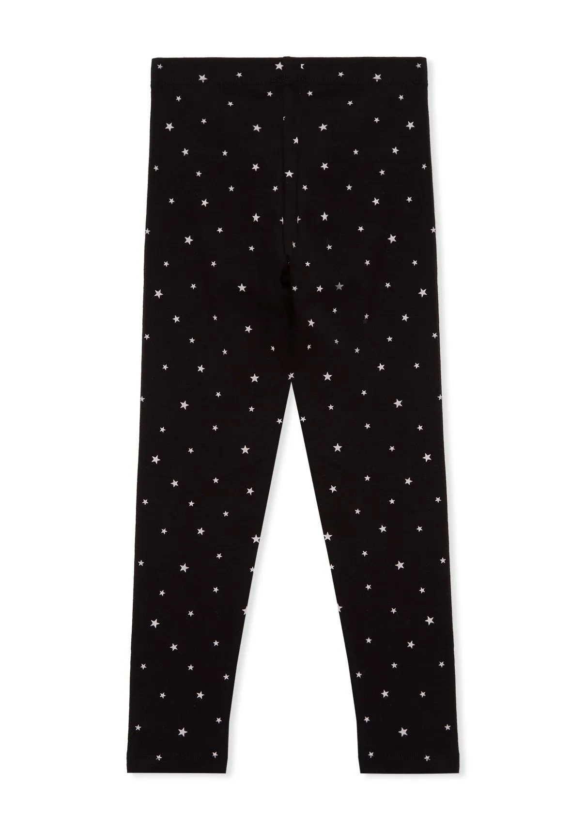 Stars Printed Black Leggings