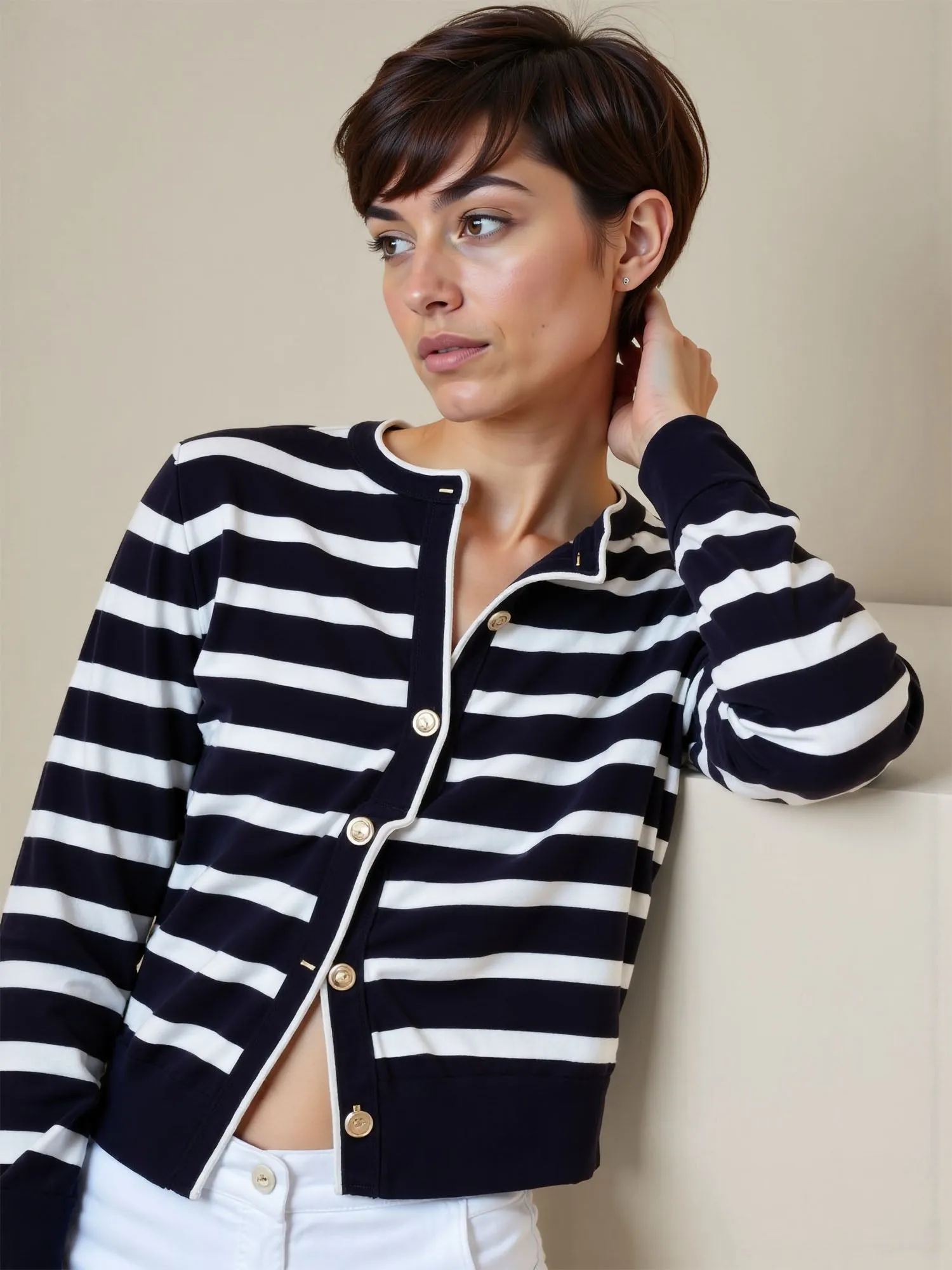 Striped Lady Jacket Cardigan