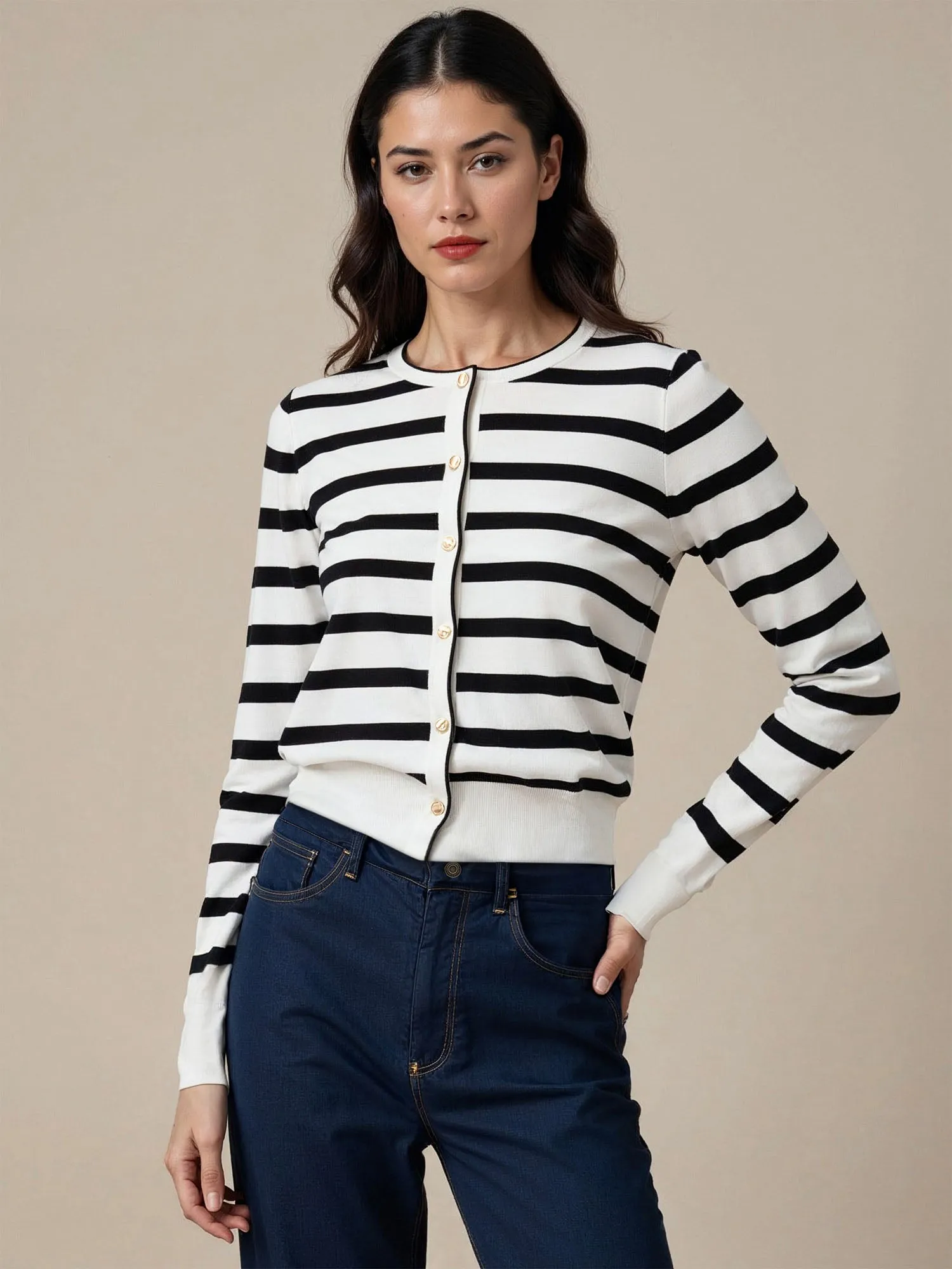 Striped Lady Jacket Cardigan