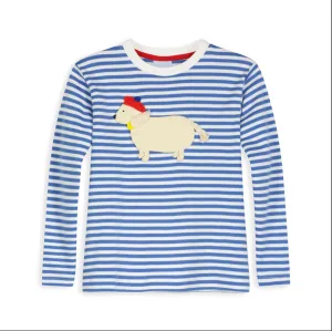 Striped LS Hardy Pup Tee