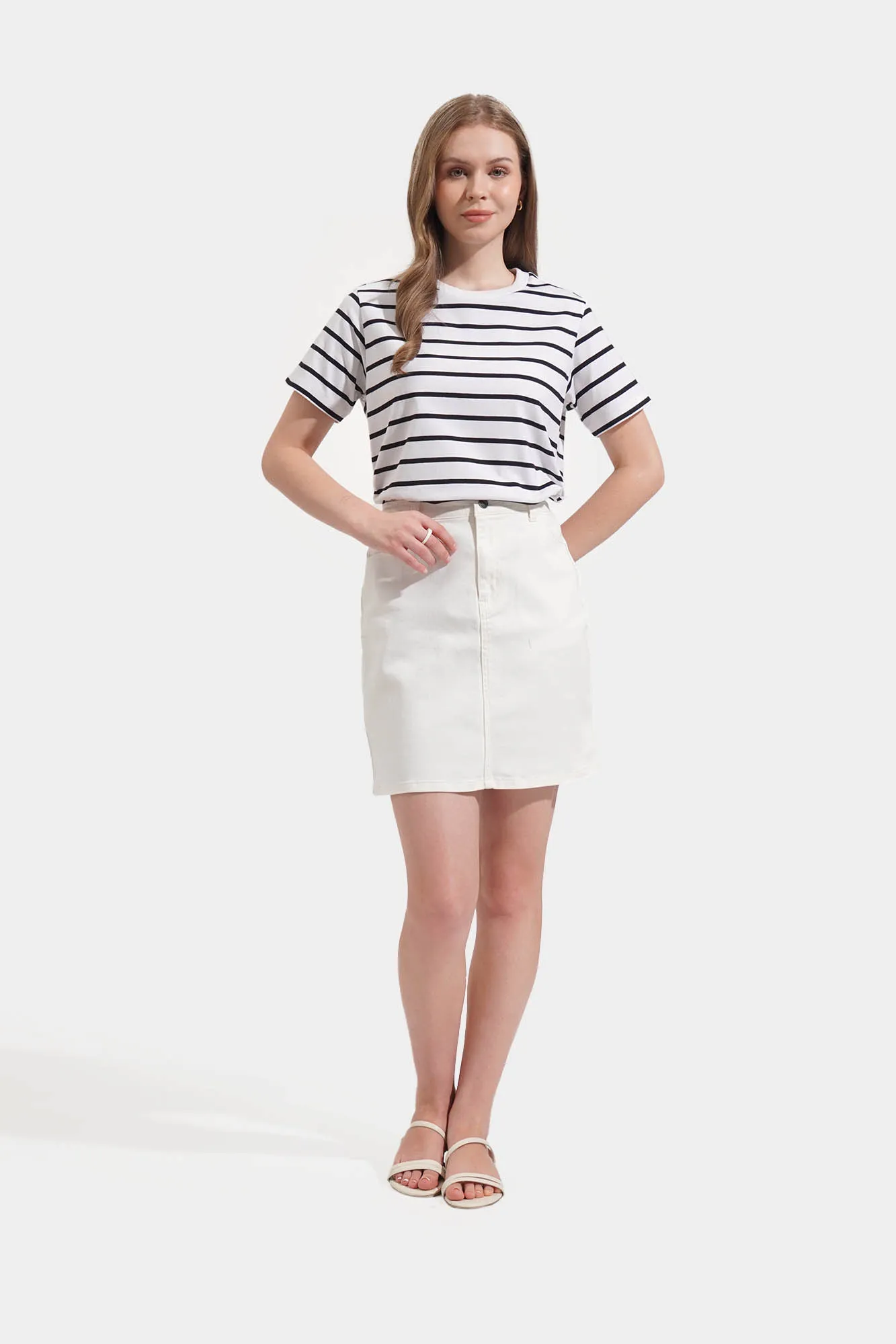 Striped Round Neck Tee