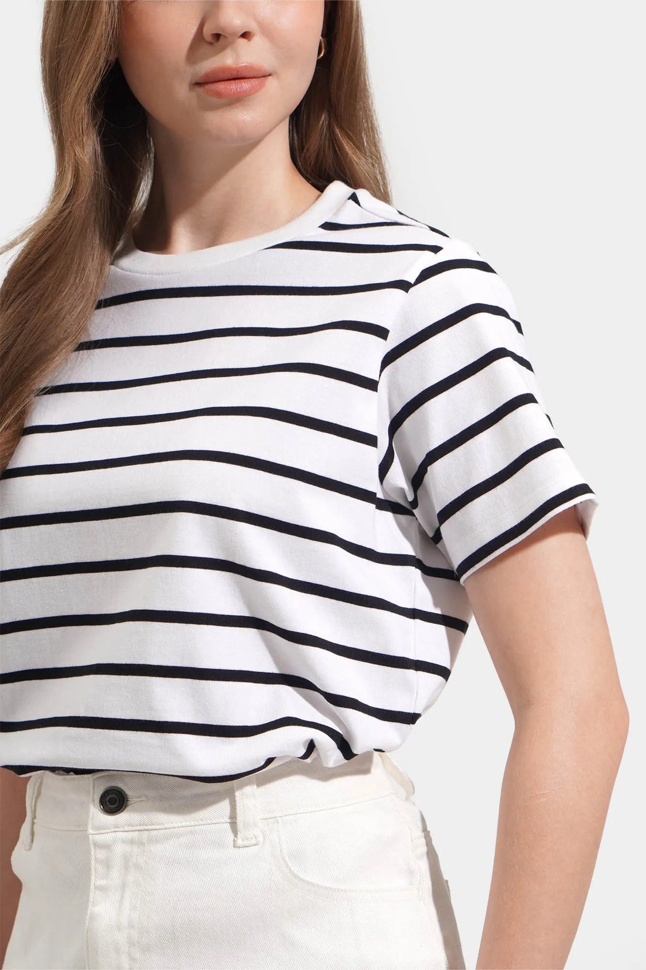 Striped Round Neck Tee