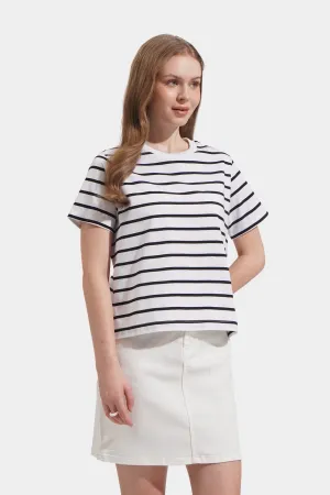 Striped Round Neck Tee