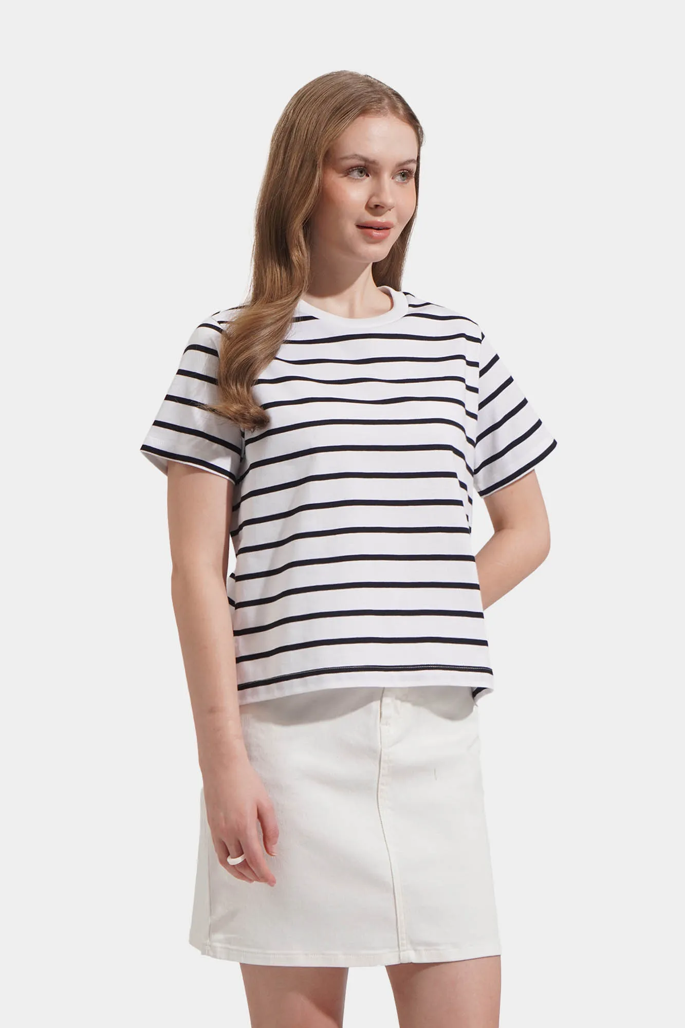 Striped Round Neck Tee