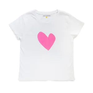 Suke Imperfect Heart Tee - Neon Pink