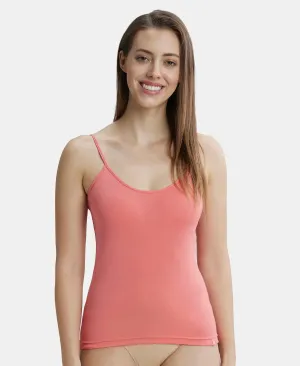 Super Combed Cotton Rib Camisole with Adjustable Straps and StayFresh Treatment - Candy Pink