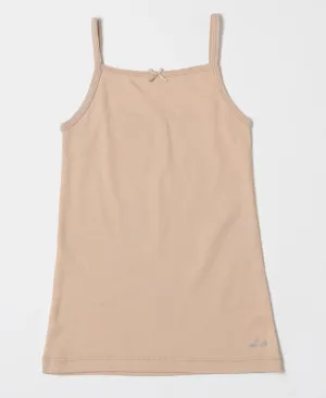 Super Combed Cotton Rib Fabric Camisole with Regular Straps - Skin