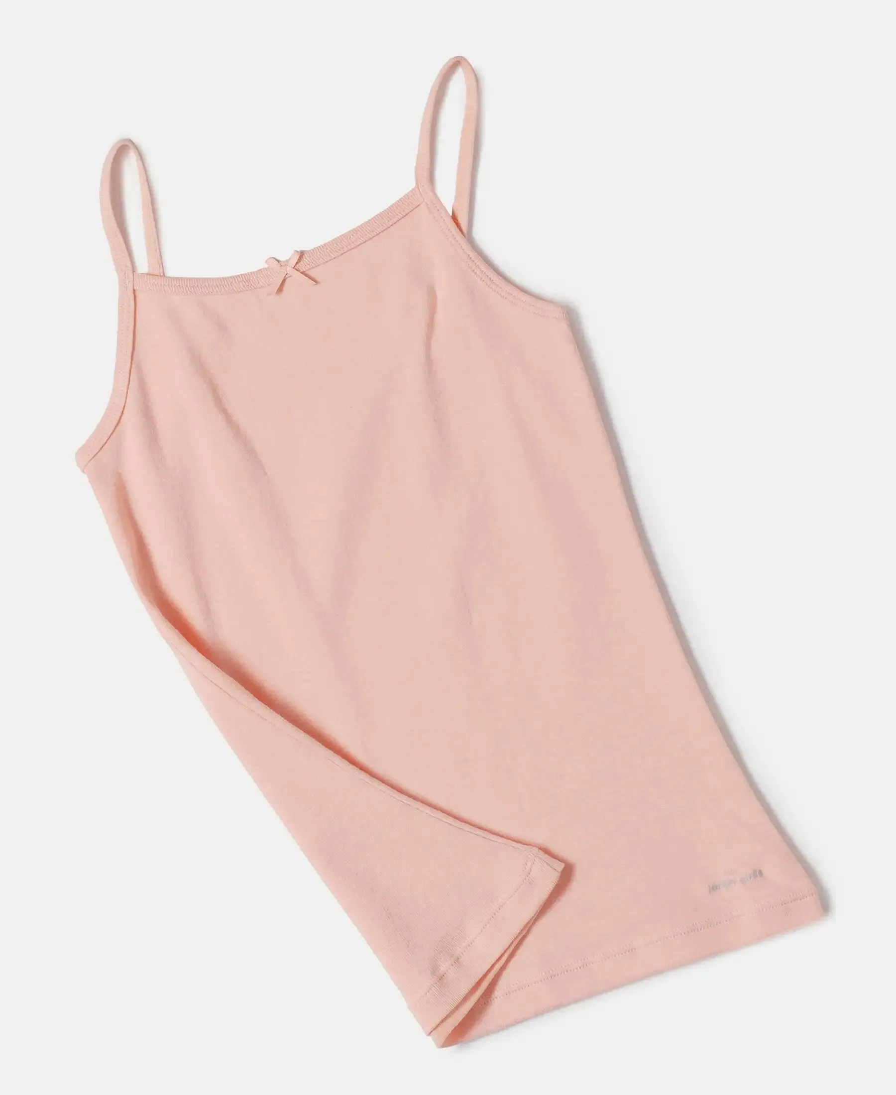 Super Combed Cotton Rib Fabric Camisole with Regular Straps - Tropical Peach