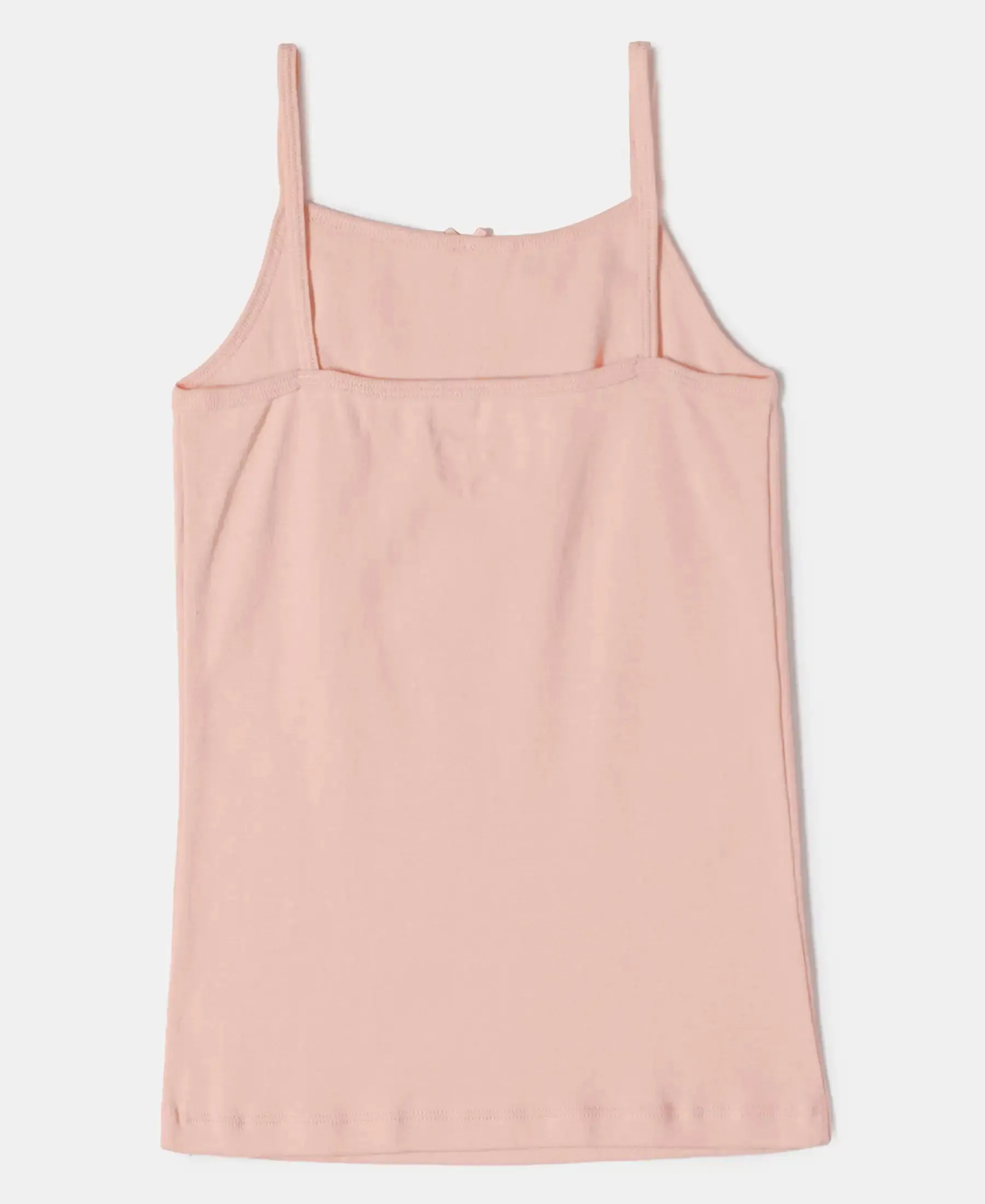 Super Combed Cotton Rib Fabric Camisole with Regular Straps - Tropical Peach