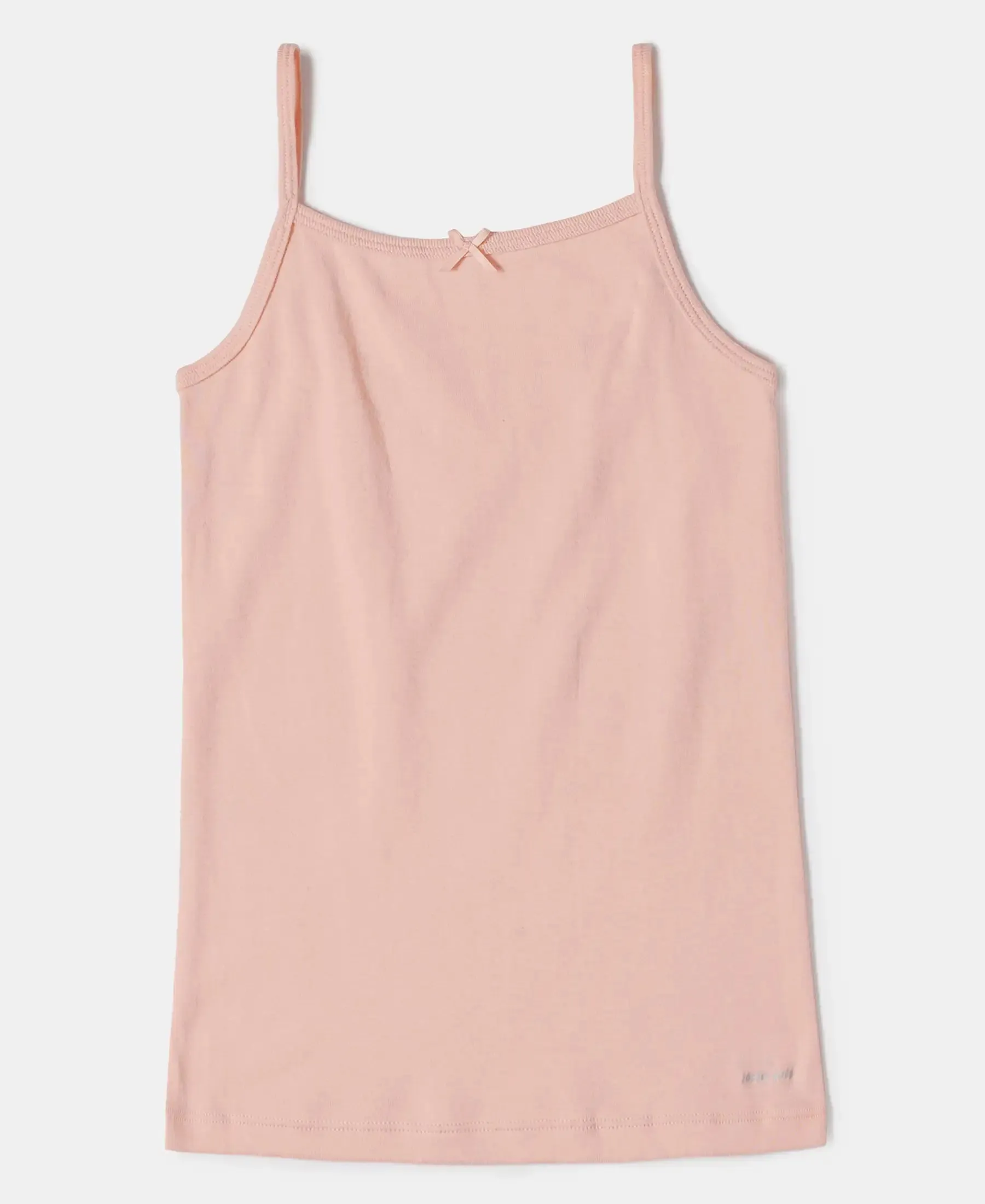 Super Combed Cotton Rib Fabric Camisole with Regular Straps - Tropical Peach