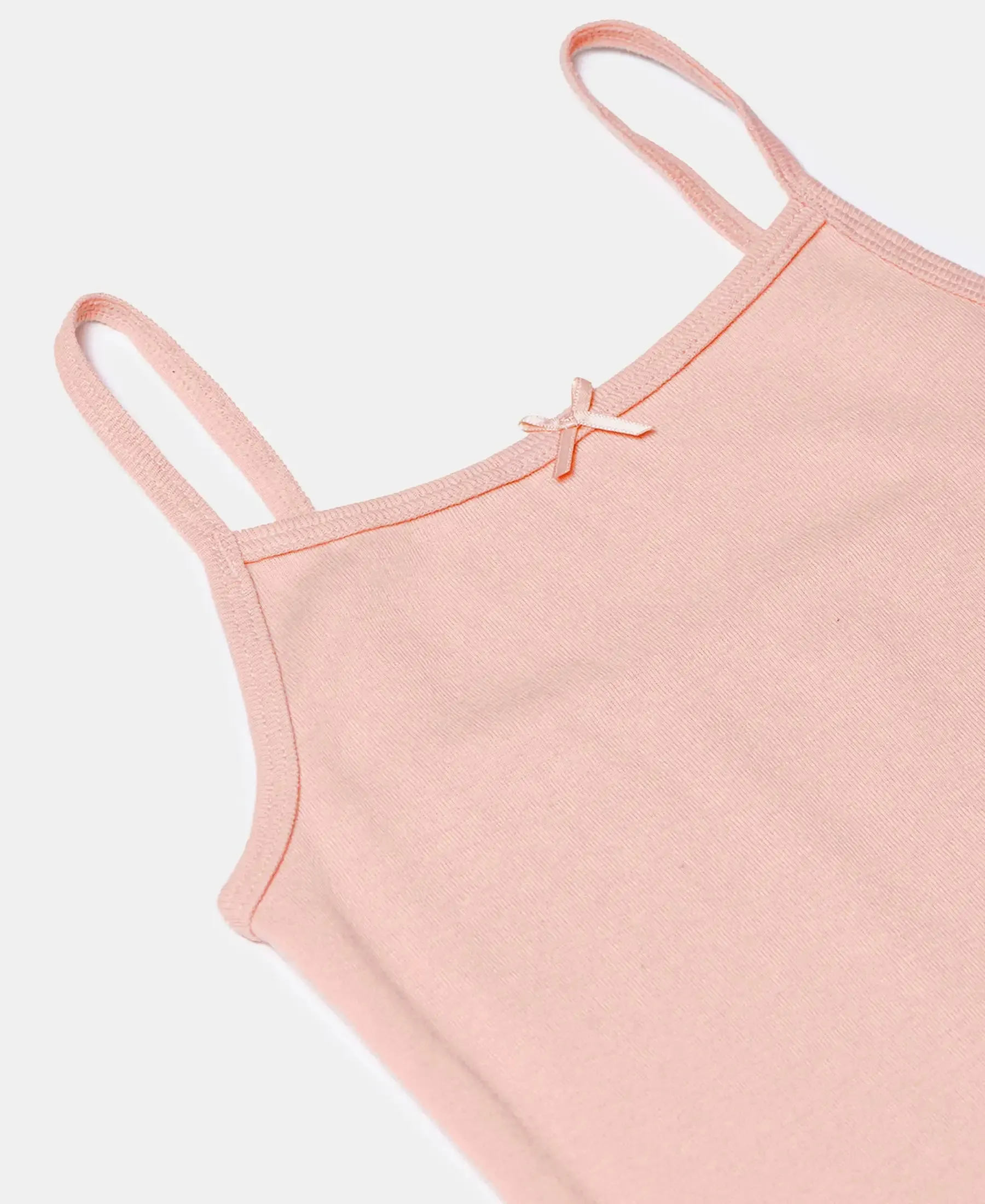 Super Combed Cotton Rib Fabric Camisole with Regular Straps - Tropical Peach