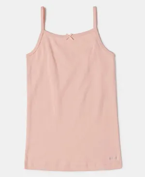 Super Combed Cotton Rib Fabric Camisole with Regular Straps - Tropical Peach