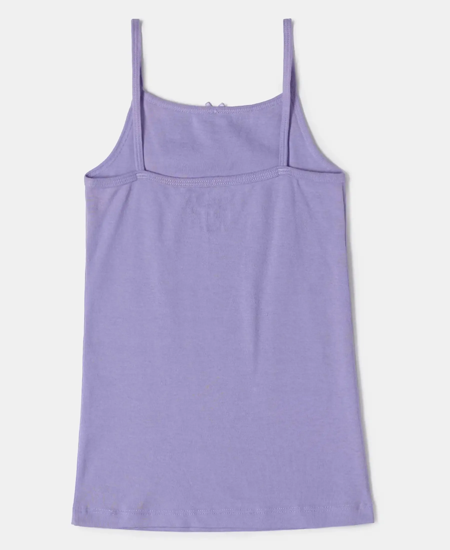 Super Combed Cotton Rib Fabric Camisole with Regular Straps - Violet Tulip