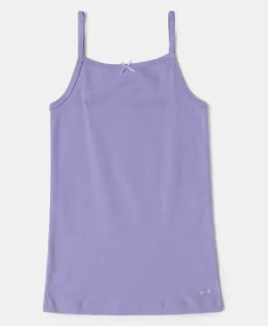 Super Combed Cotton Rib Fabric Camisole with Regular Straps - Violet Tulip