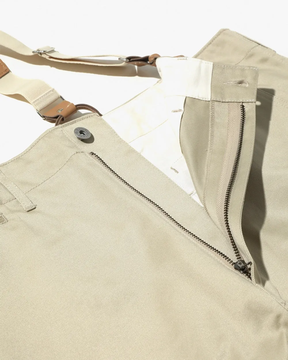 Suspender Pants - Chino Cloth - Khaki