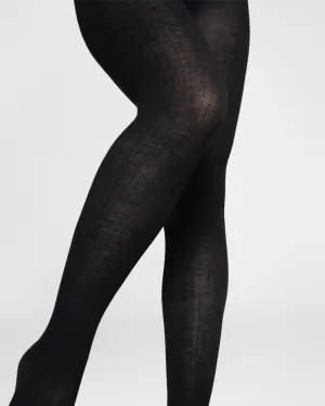 Swedish Stockings - Freja Organic Wool Tights - Black