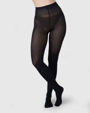 Swedish Stockings - Nina Fishbone 40 Denier Tights - Black
