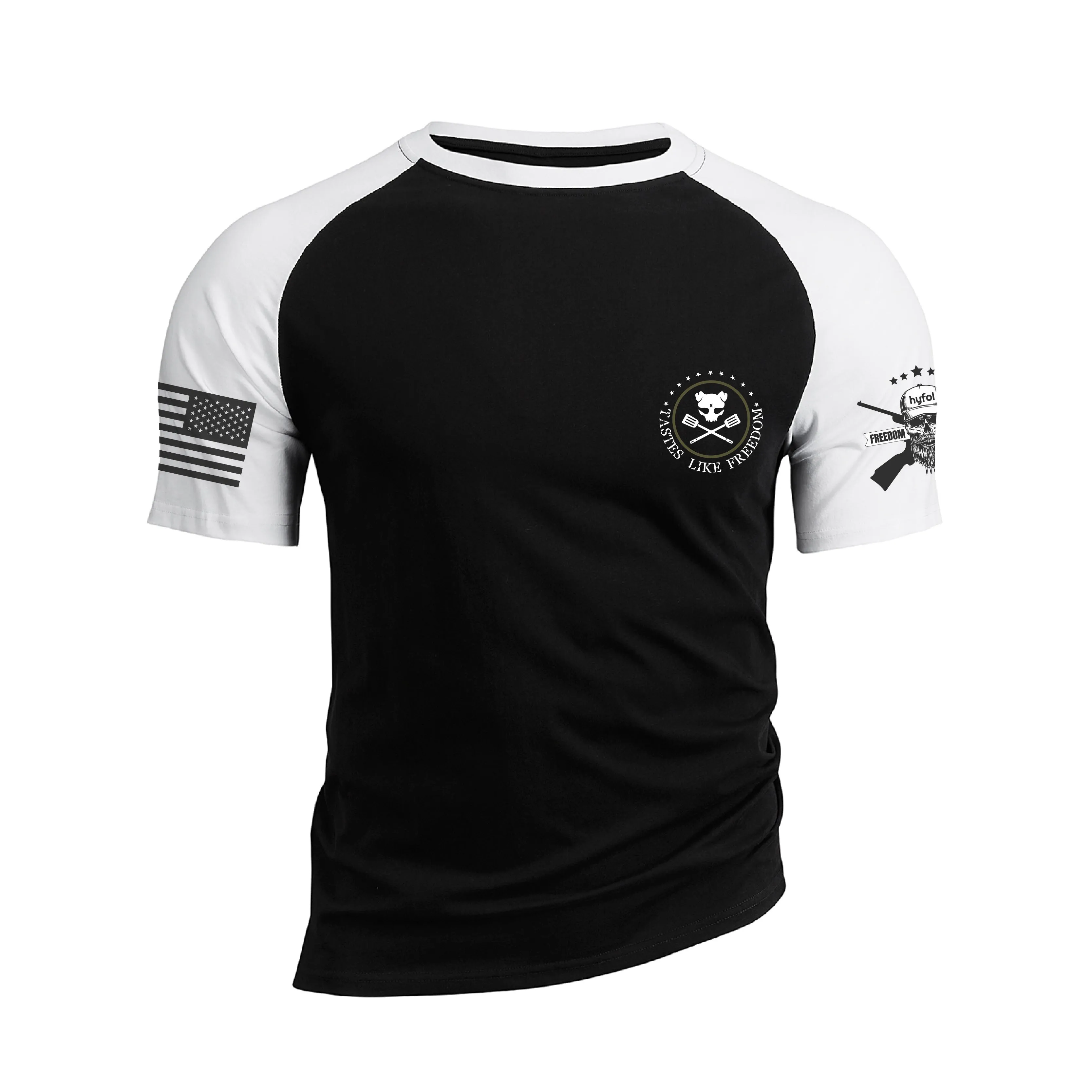 TASTES LIKE FREEDOM RAGLAN GRAPHIC TEE