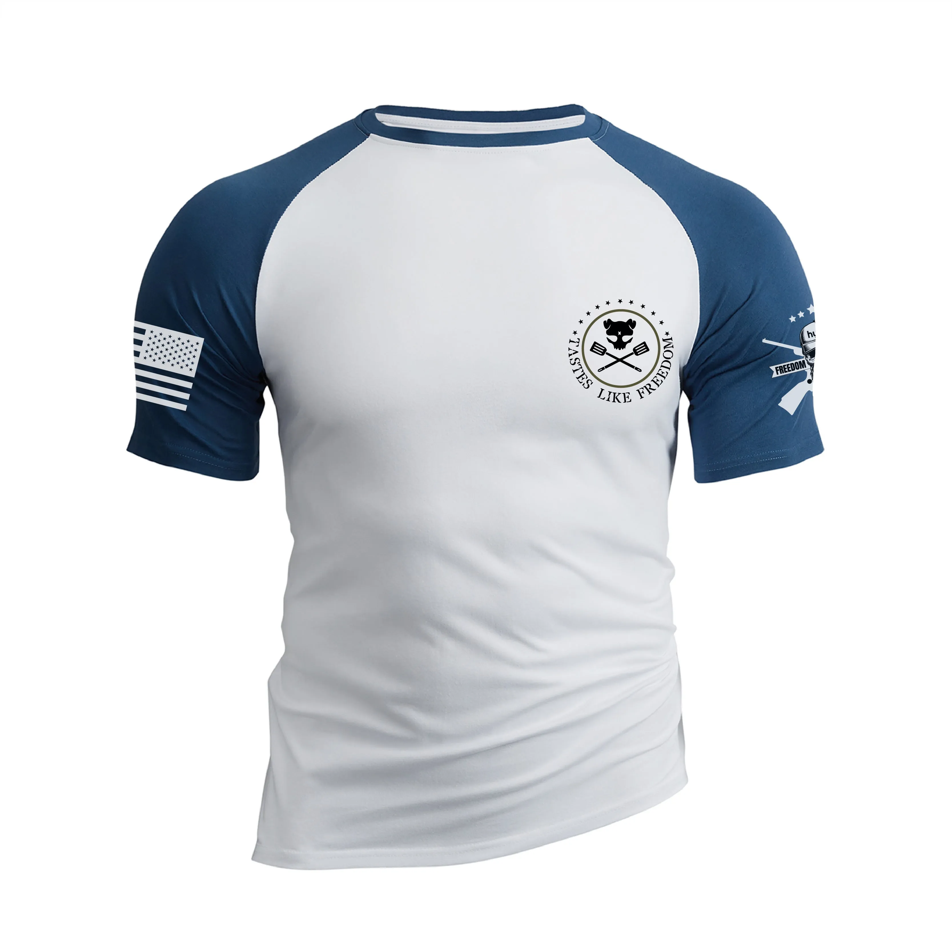 TASTES LIKE FREEDOM RAGLAN GRAPHIC TEE