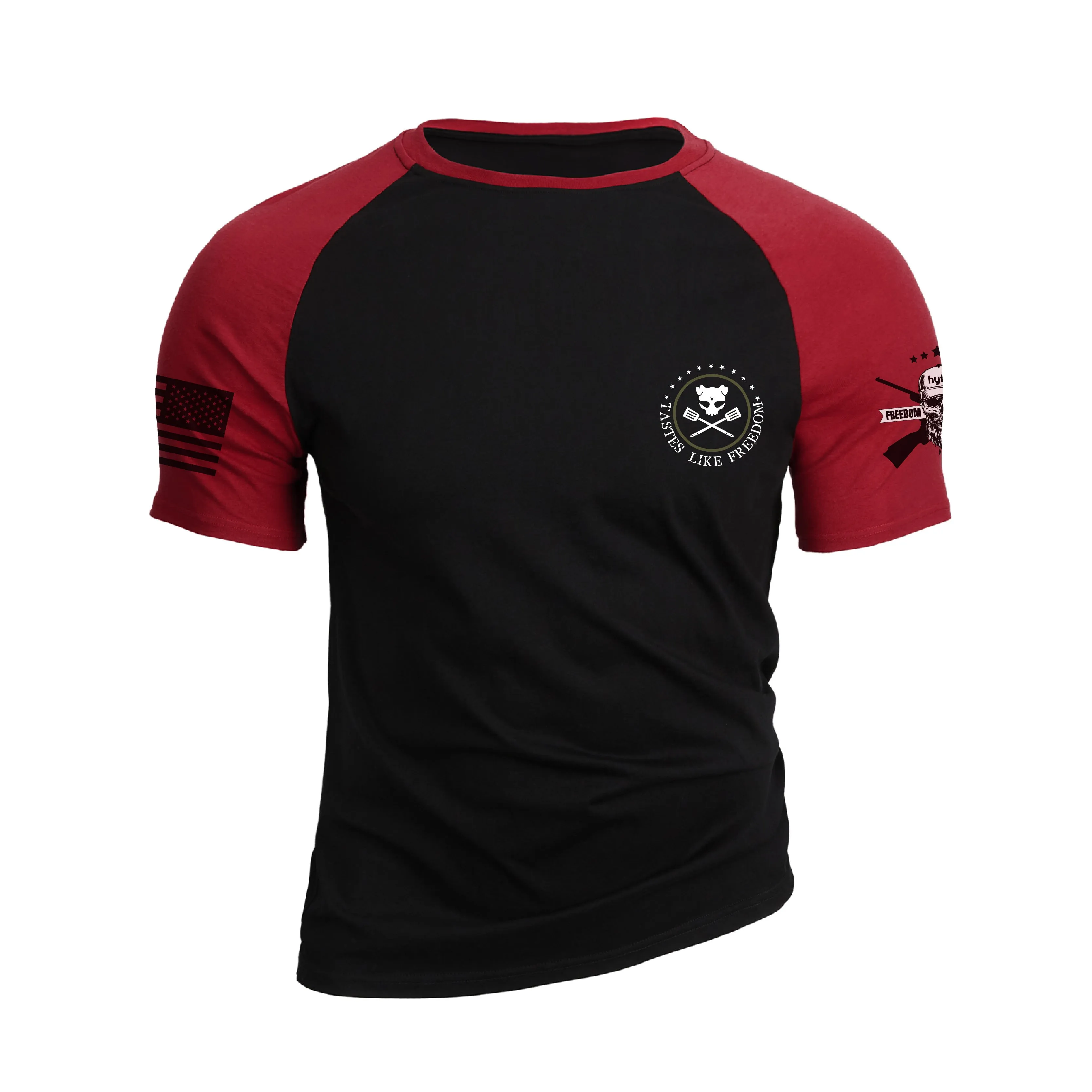 TASTES LIKE FREEDOM RAGLAN GRAPHIC TEE
