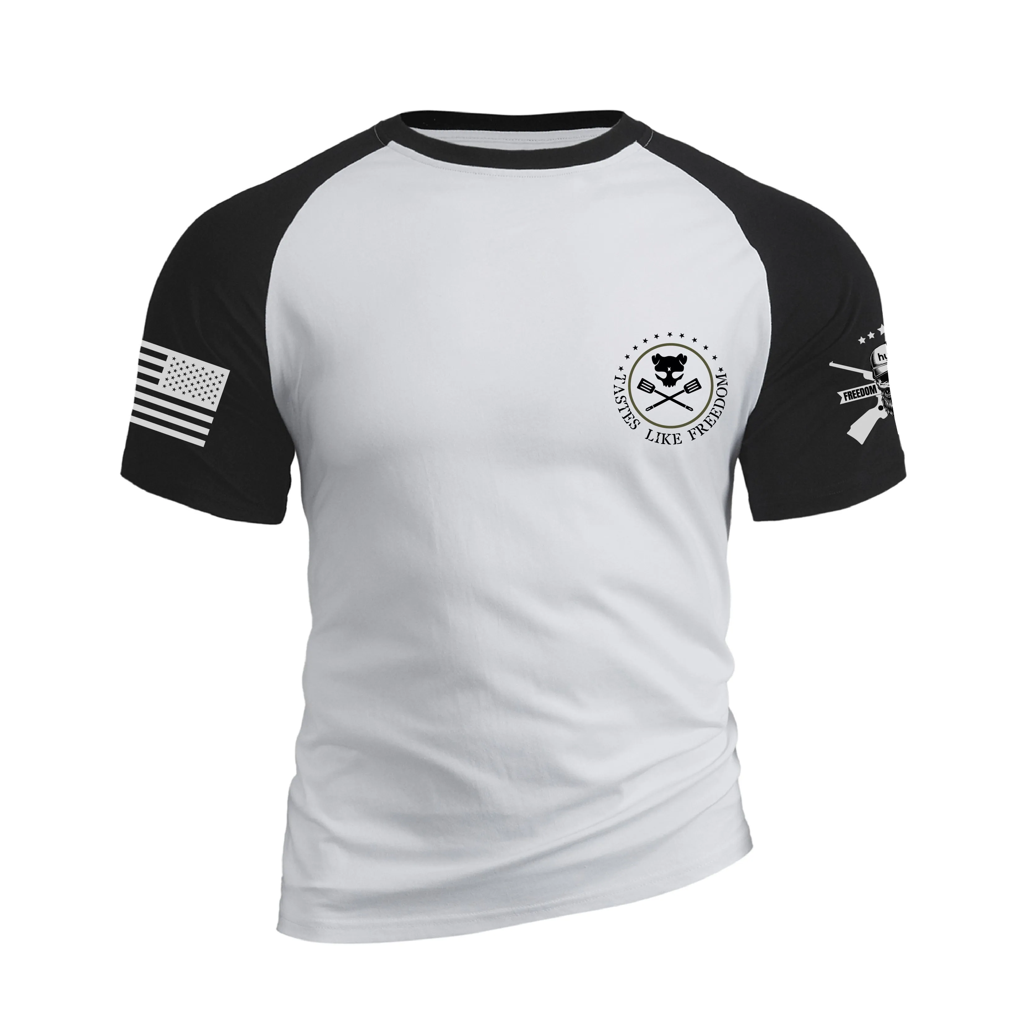 TASTES LIKE FREEDOM RAGLAN GRAPHIC TEE